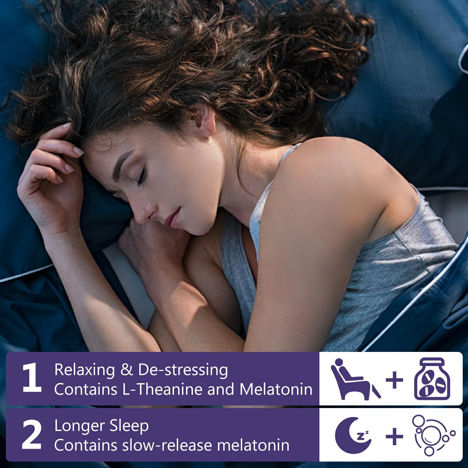 OMOGS Melatonin 10mg Tablets with a glass of water