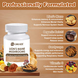 OMOGS Mushroom Supplement Blend capsules close-up