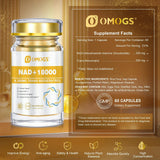 OMOGS NAD+ Supplement bottle side view