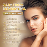 OMOGS NAD+ Supplement with trans-resveratrol ingredients