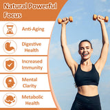 OMOGS Organic Mushroom Powder Supplement mixed in a smoothie