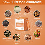 OMOGS Organic Mushroom Powder Supplement nutritional information