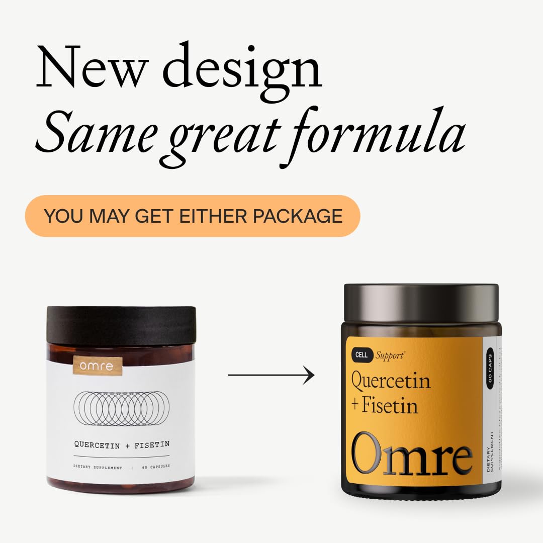 OMRE Quercetin and Fisetin Supplement bottle side view