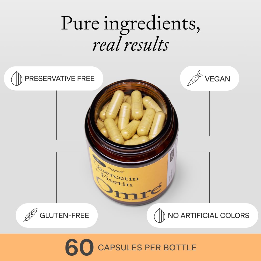 OMRE Quercetin and Fisetin Supplement with measuring spoon