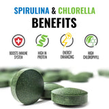 On Target Living Chlorella Spirulina Tablets side view
