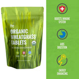 On Target Living Organic Wheatgrass Tablets packaging side view