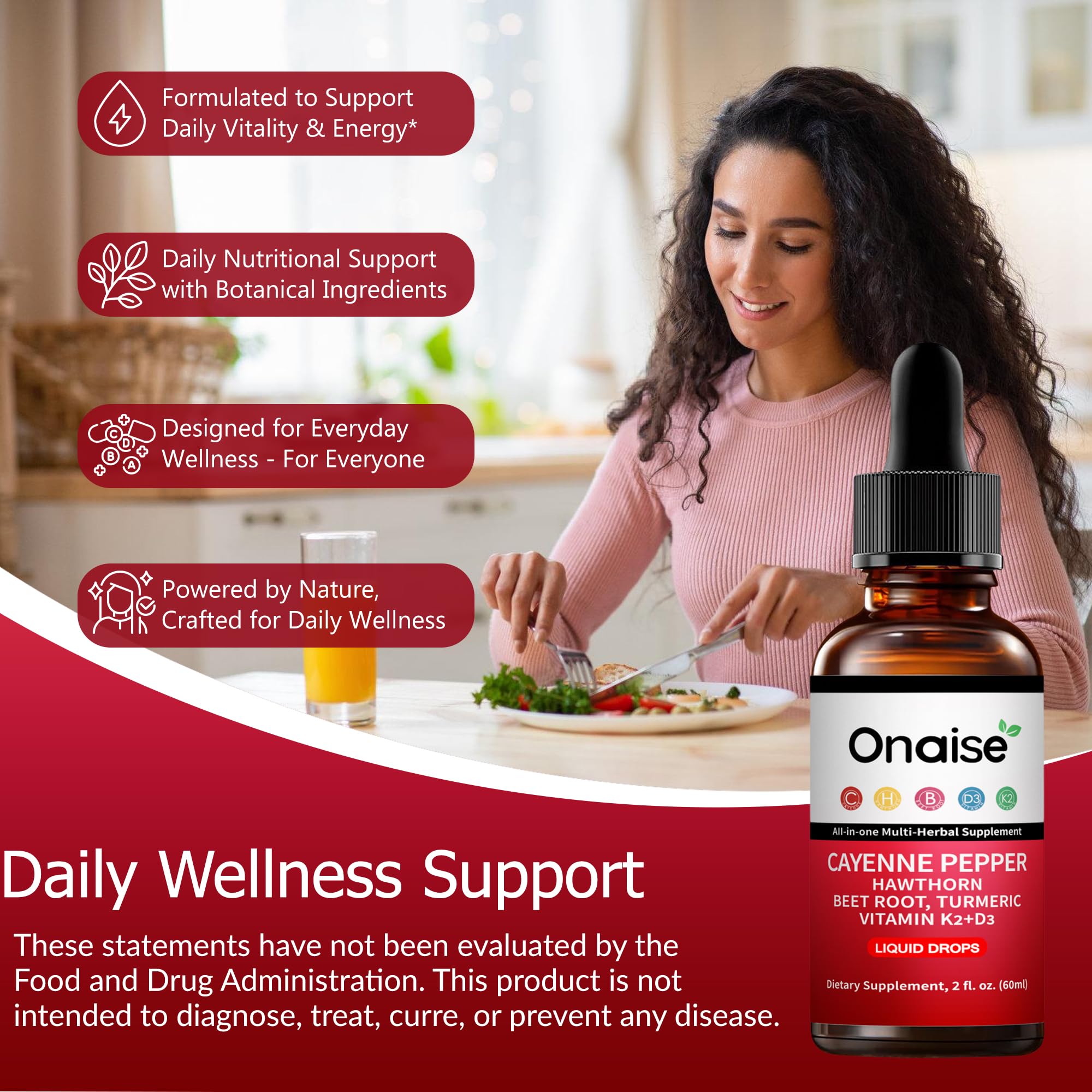 ONAISE Cayenne Herbal Supplement 290g capsule close-up