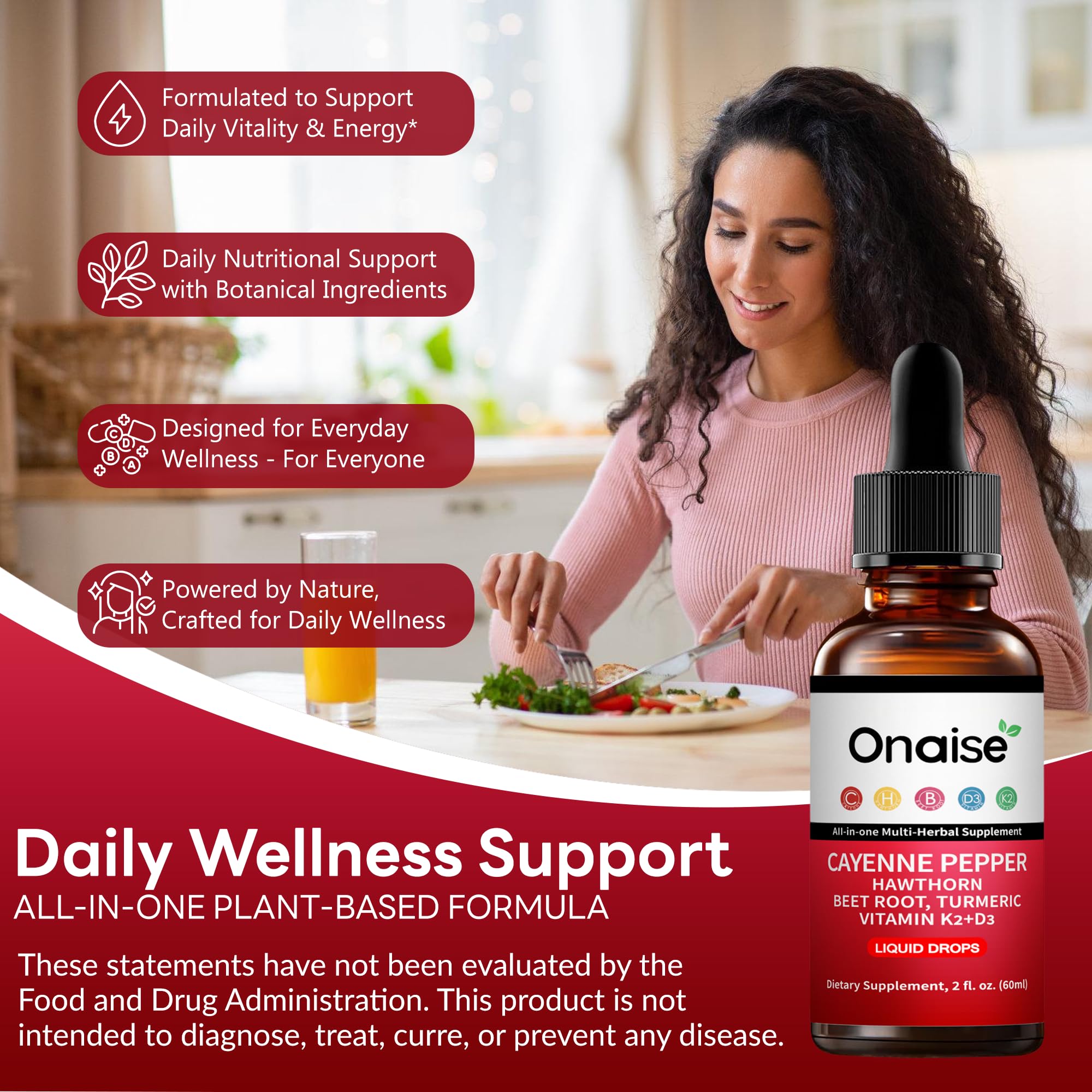 ONAISÉ Cayenne Pepper Liquid Drops 30ml lifestyle scene