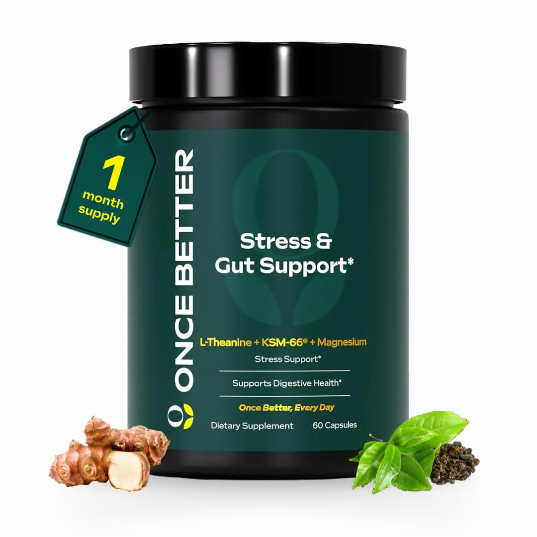 Once Better Ashwagandha Supplement 60 Capsules front view