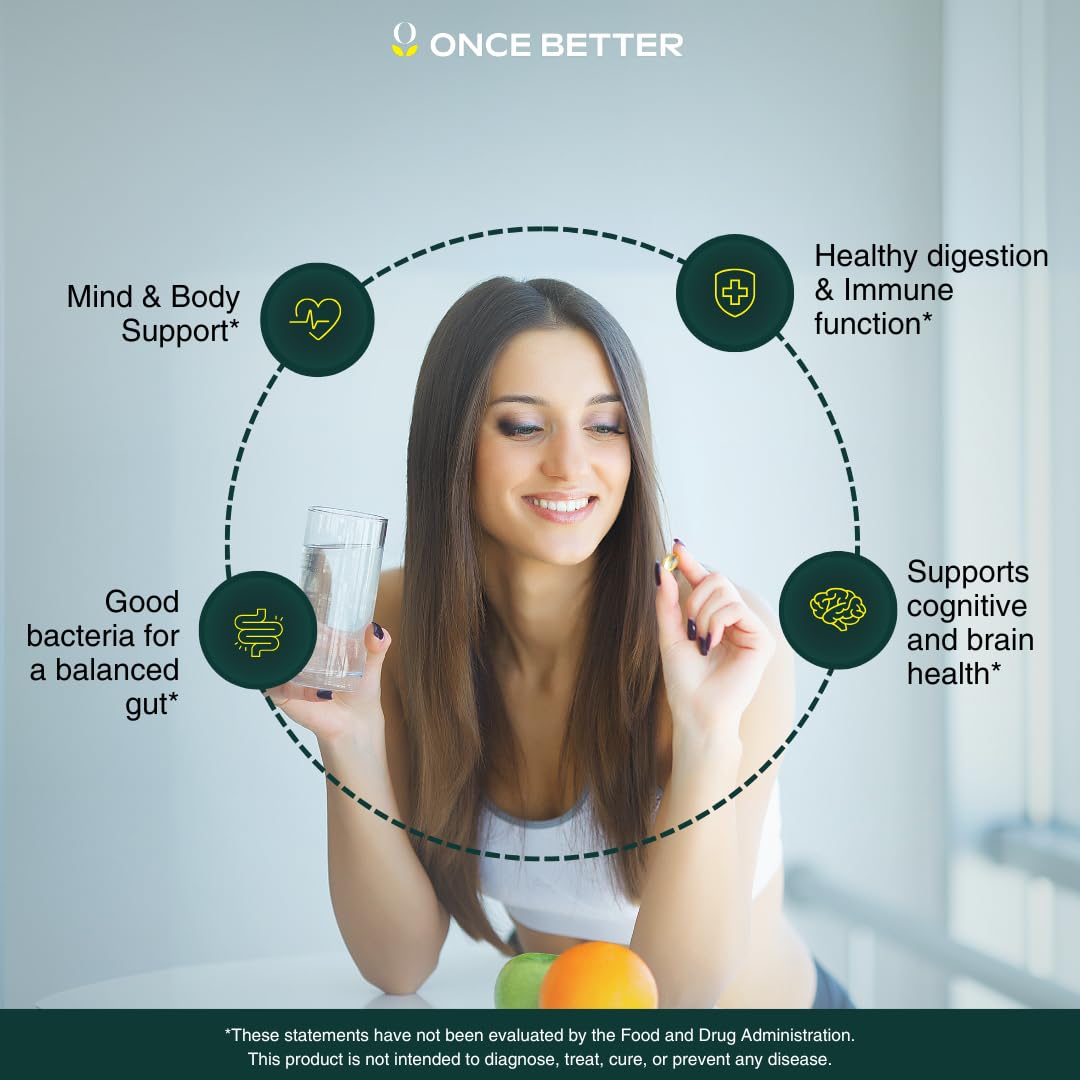 Once Better Ashwagandha Supplement with probiotics