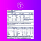 ONE A DAY couple's pack nutritional information on back