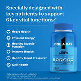 ONE A DAY Men's Multivitamin 289g packaging on a kitchen counter