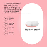 ONE A DAY Pregnancy Planning prenatal multivitamin back view