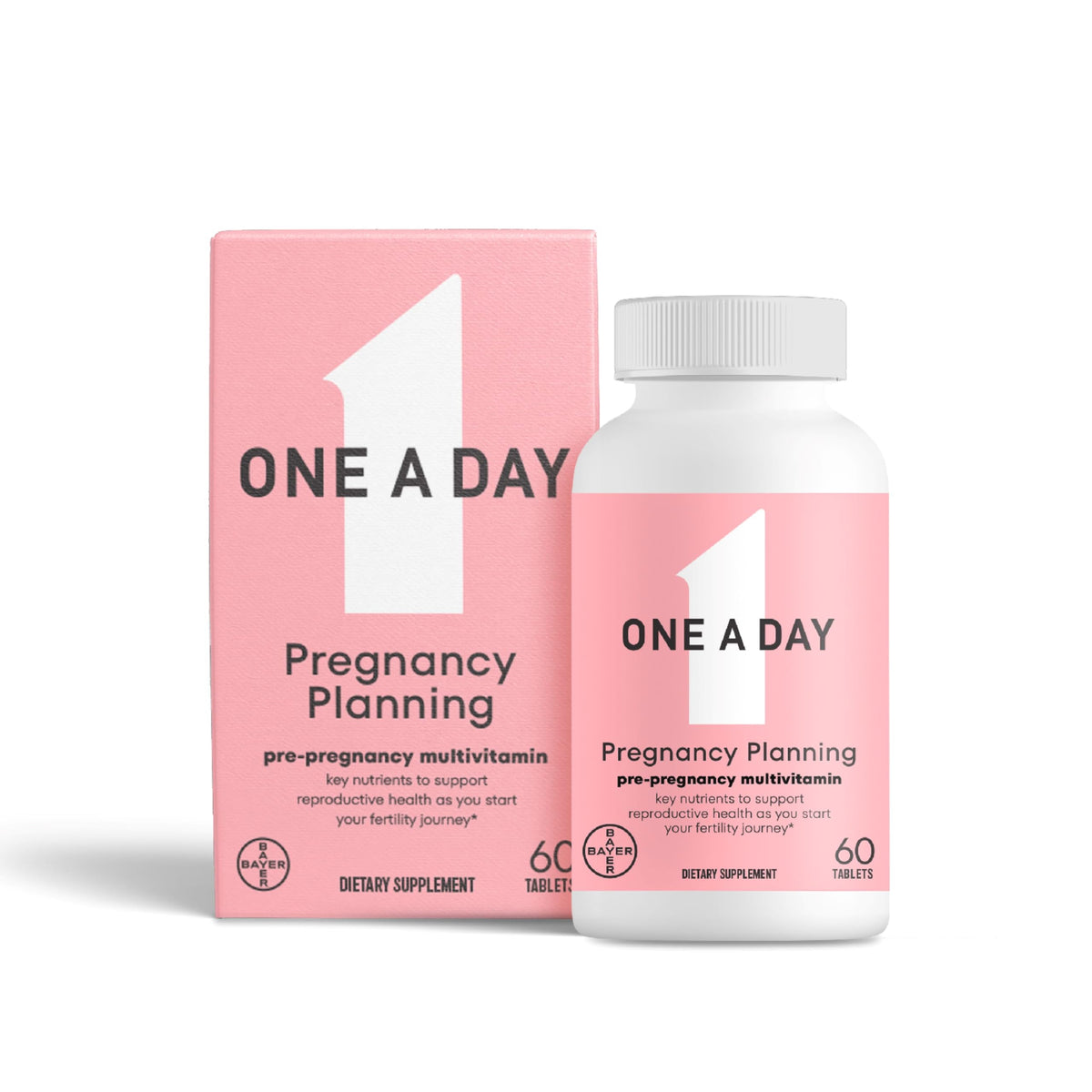 ONE A DAY Pregnancy Planning prenatal multivitamin front view
