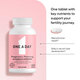 ONE A DAY Pregnancy Planning prenatal multivitamin on a table