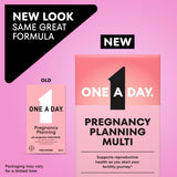 ONE A DAY Pregnancy Planning prenatal multivitamin side view
