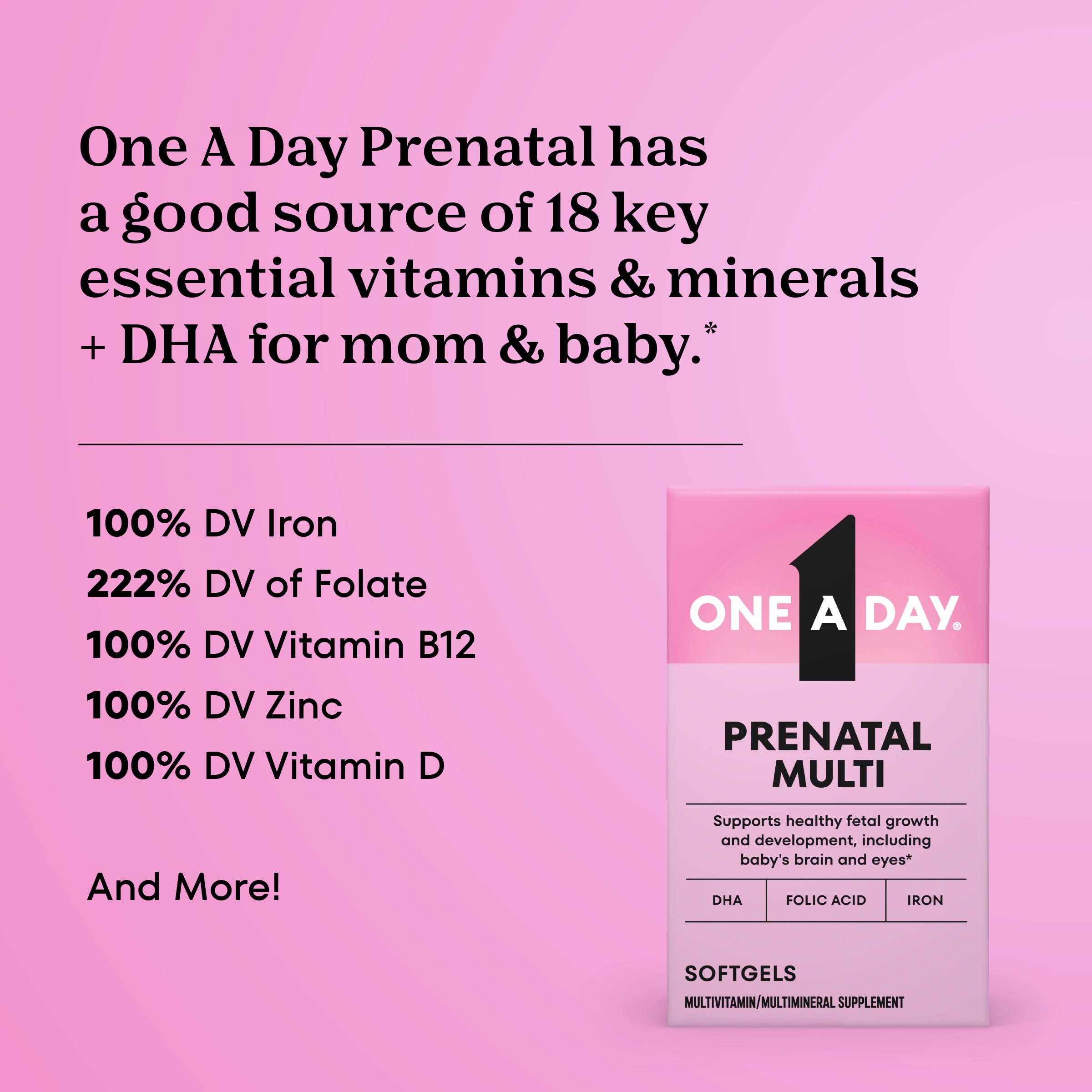 ONE A DAY Prenatal Multivitamin Softgels 200g packaging