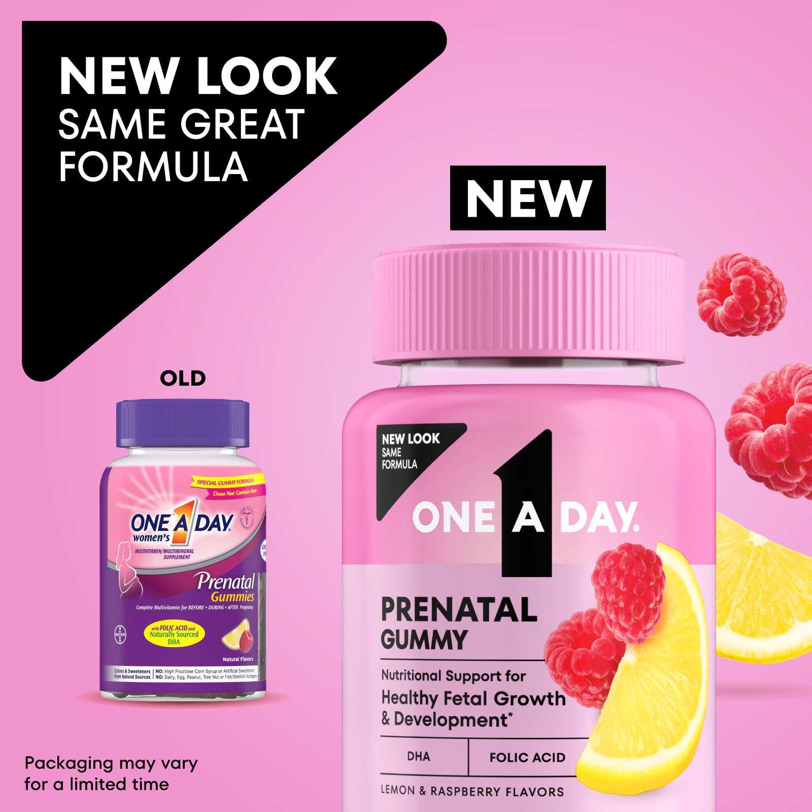 ONE A DAY Prenatal Vitamin Gummies packaging side view