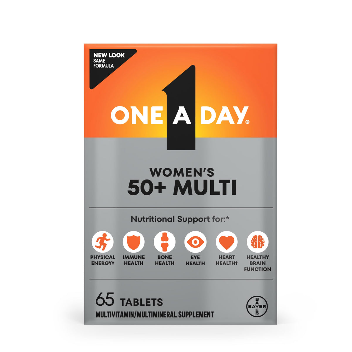 ONE A DAY Women's 50 Plus Multivitamin 30 Tablets front view