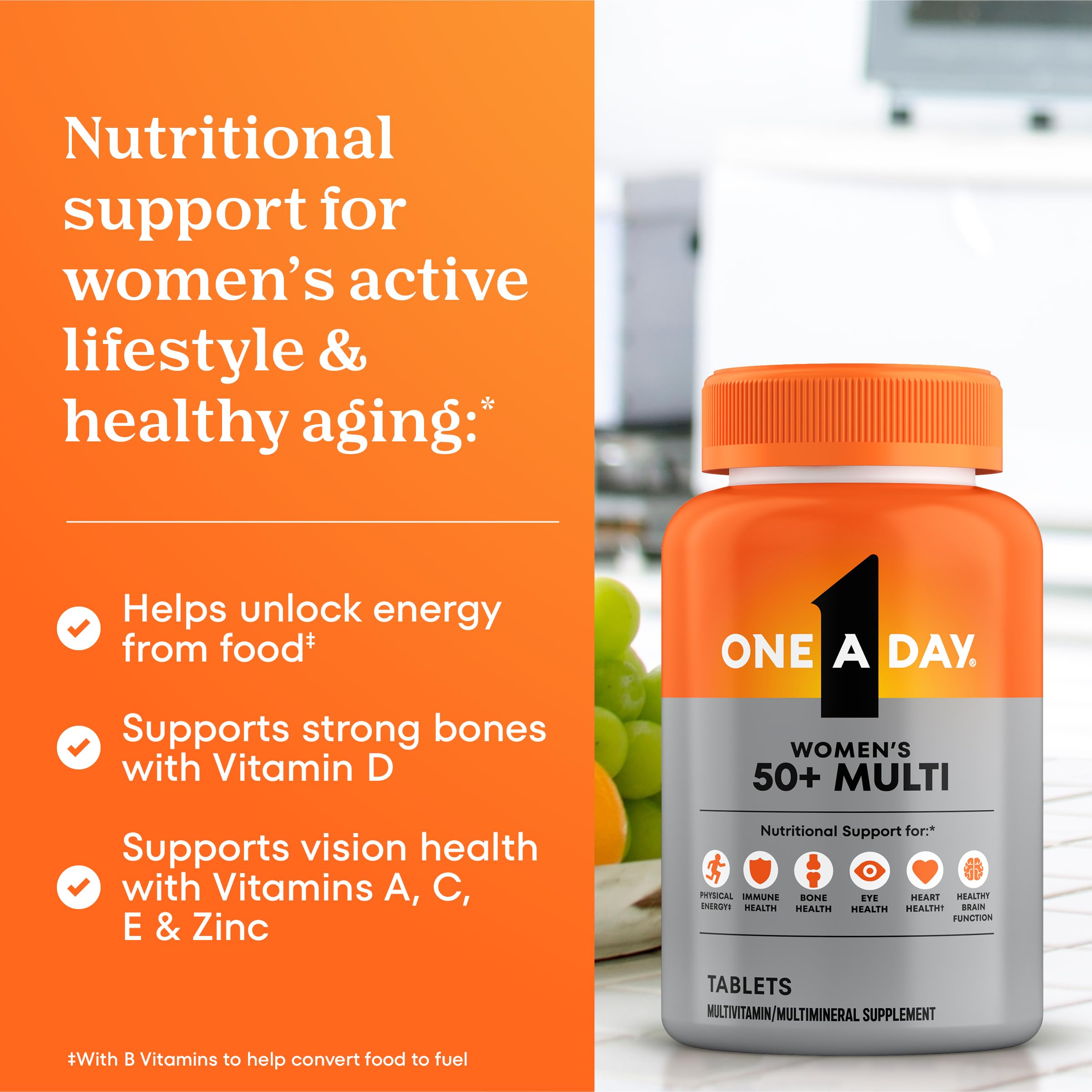 ONE A DAY Women's 50 Plus Multivitamin ingredients list