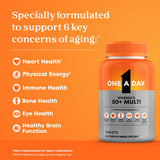 ONE A DAY Women's 50 Plus Multivitamin tablet close-up
