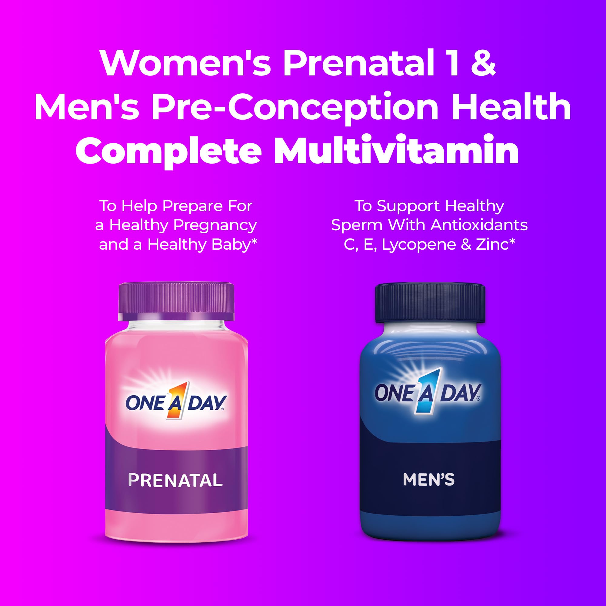 ONE A DAY Women's Prenatal softgels on a white background