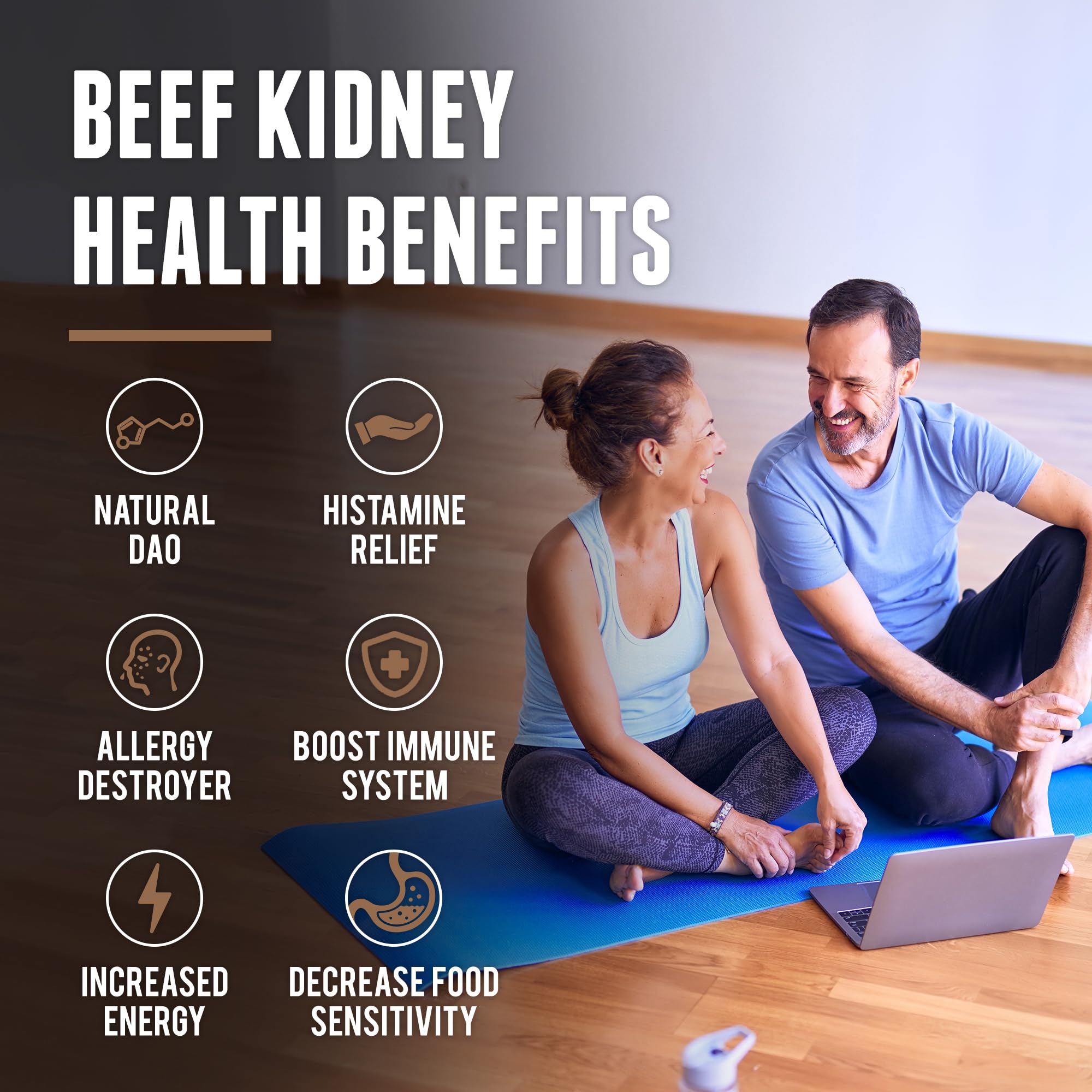 One Earth Health Beef Kidney Supplement packaging side view