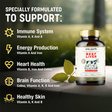 One Earth Health Beef Liver Capsules 3000mg side view