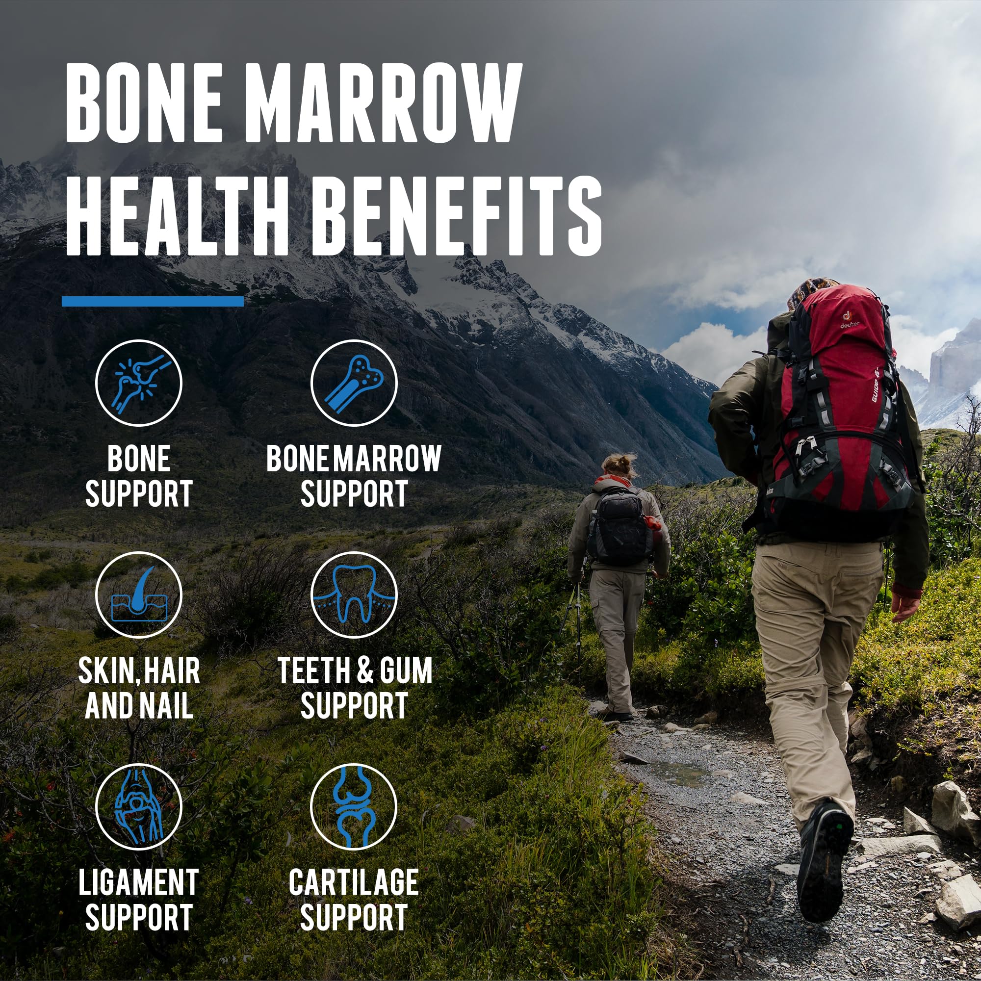 One Earth Health Bone Marrow Supplement 3000mg bottle side view