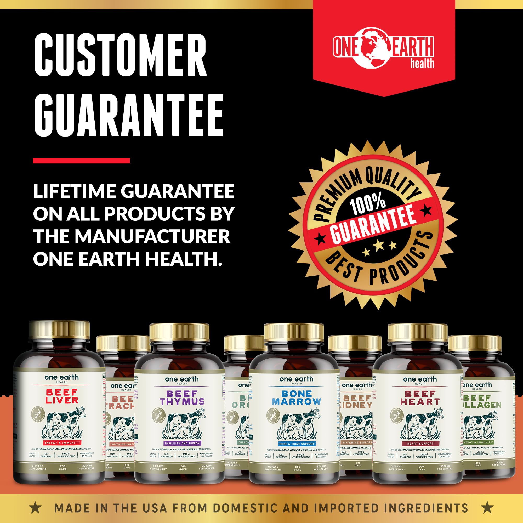 One Earth Health Bone Marrow Supplement 3000mg capsules in a hand