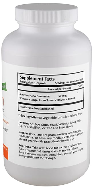 One Planet Nutrition Nano Curcumin 500mg bottle side view