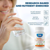 One Planet Nutrition Nano Curcumin 500mg capsules in a hand
