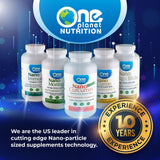One Planet Nutrition Nano Curcumin Capsules 500mg on a wooden table