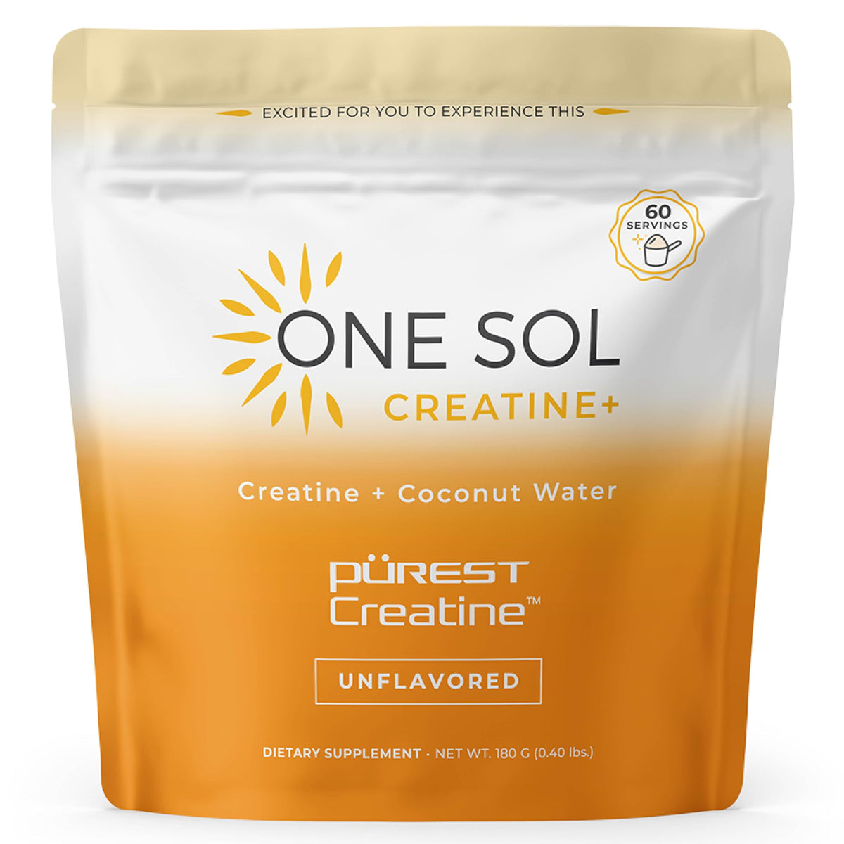One Sol Creatine & Leucine Blend 181g Sour Cherry front view