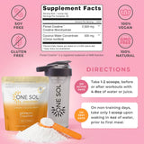 One Sol Creatine & Leucine Blend 181g Sour Cherry scoop