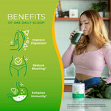 One Sol Super Greens Powder 276g with fresh fruits and vegetables