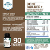 One support Calcium Supplement 1000MG back view with ingredients
