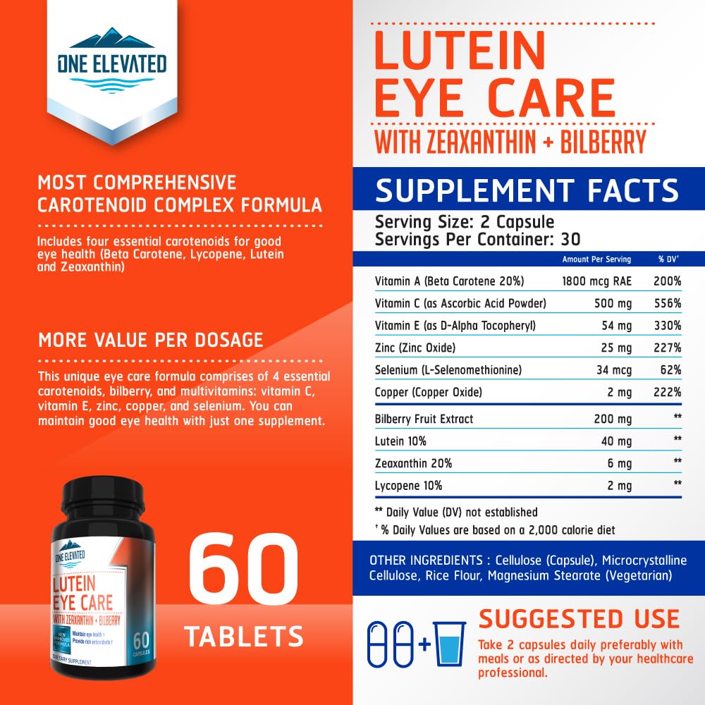 One support Lutein Complex Capsules side view showing capsule details