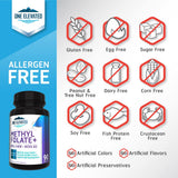 One support Methylfolate B9 Supplement packaging details