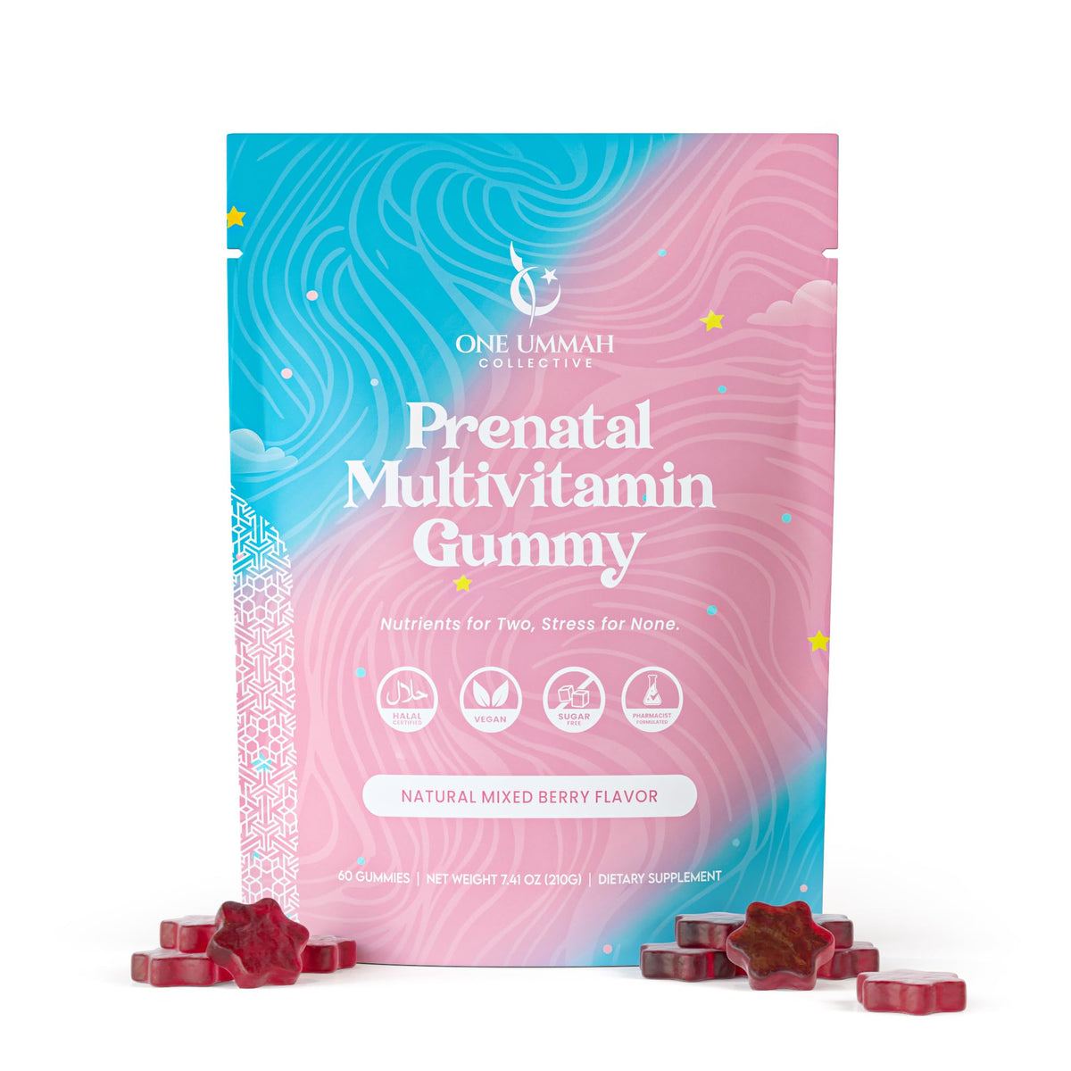 One Ummah Prenatal Multivitamin Gummies front view in packaging