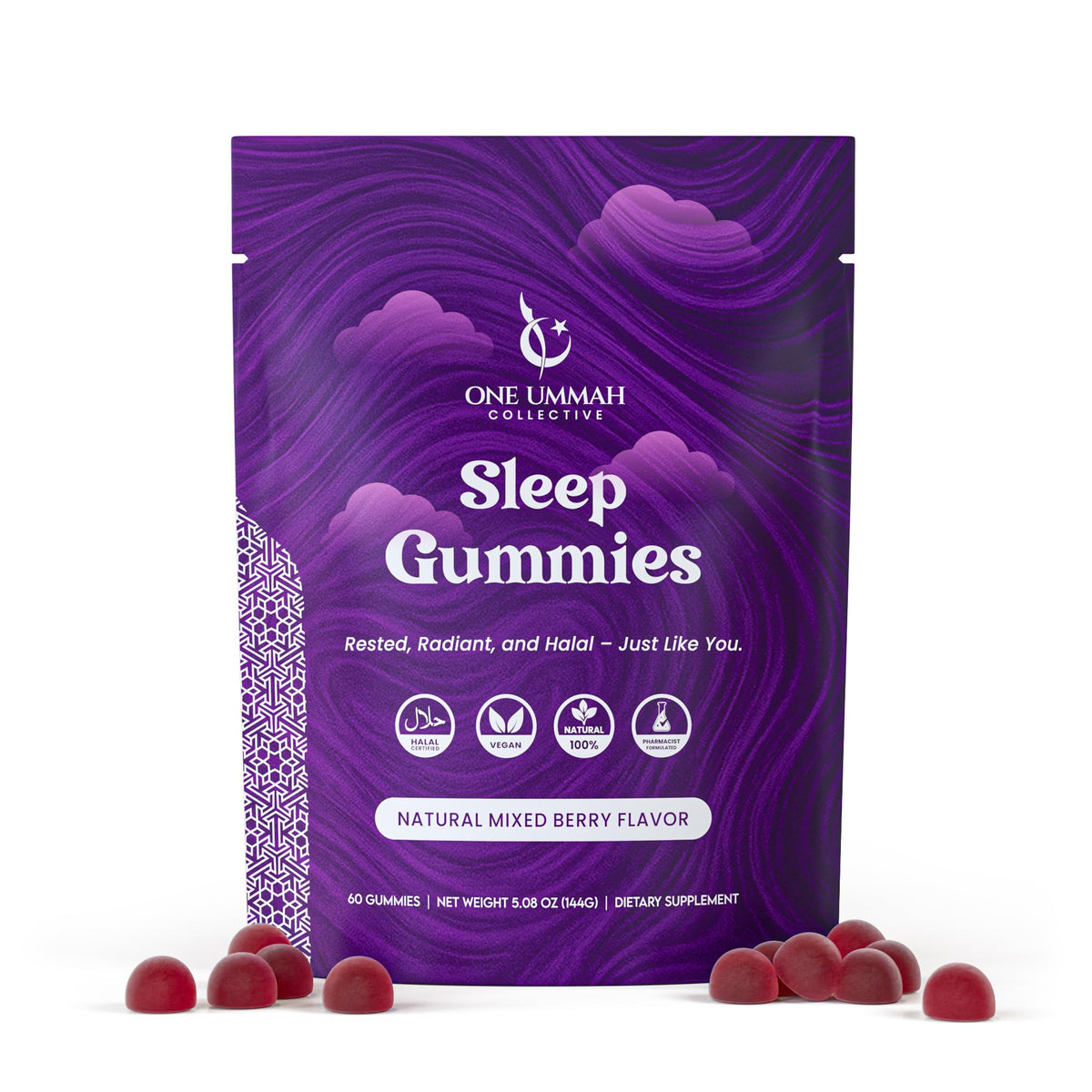 One Ummah Sleep Gummies 60 count packaging front view