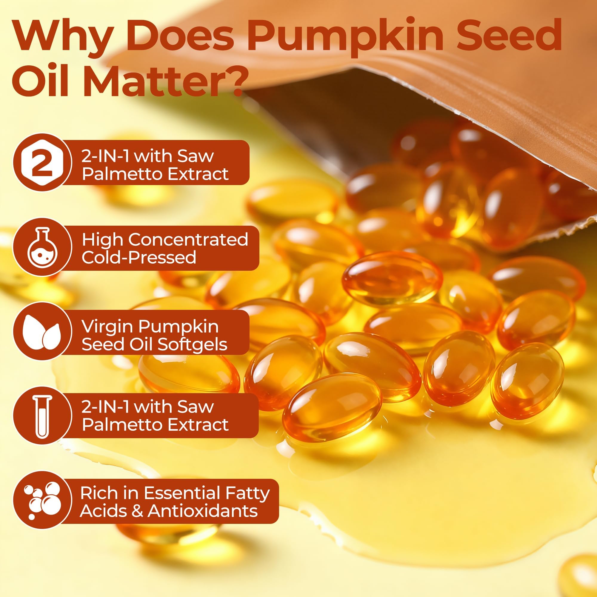Oneoo Pumpkin Seed Oil Softgels side view of packaging