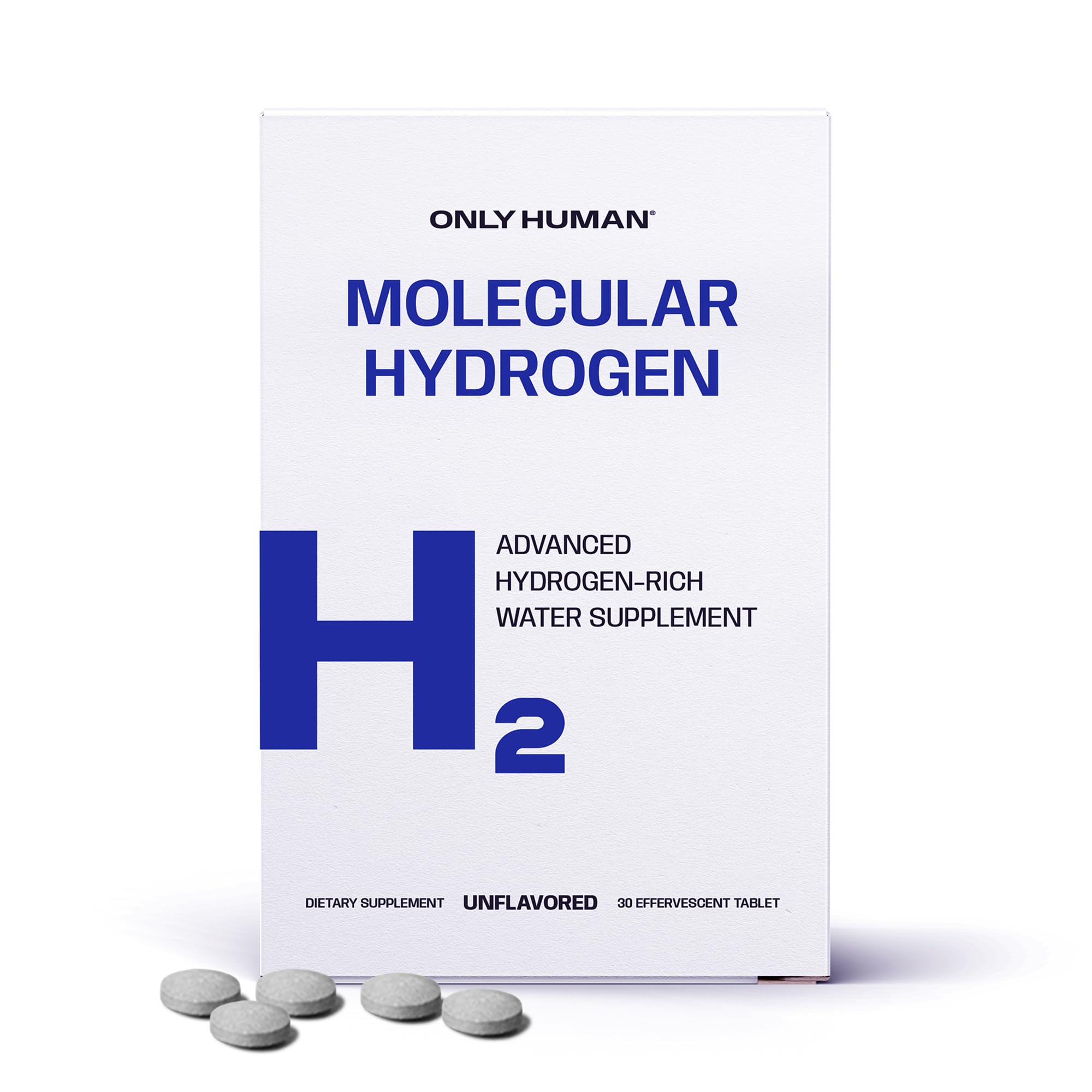 ONLY HUMAN Hydrogen Tablets front view packaging