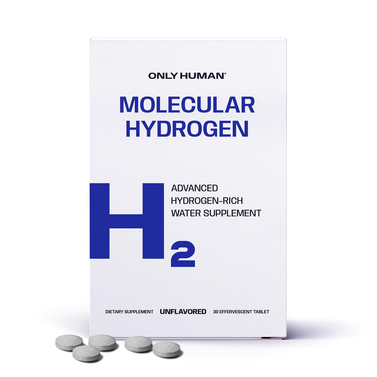 ONLY HUMAN Hydrogen Tablets front view packaging