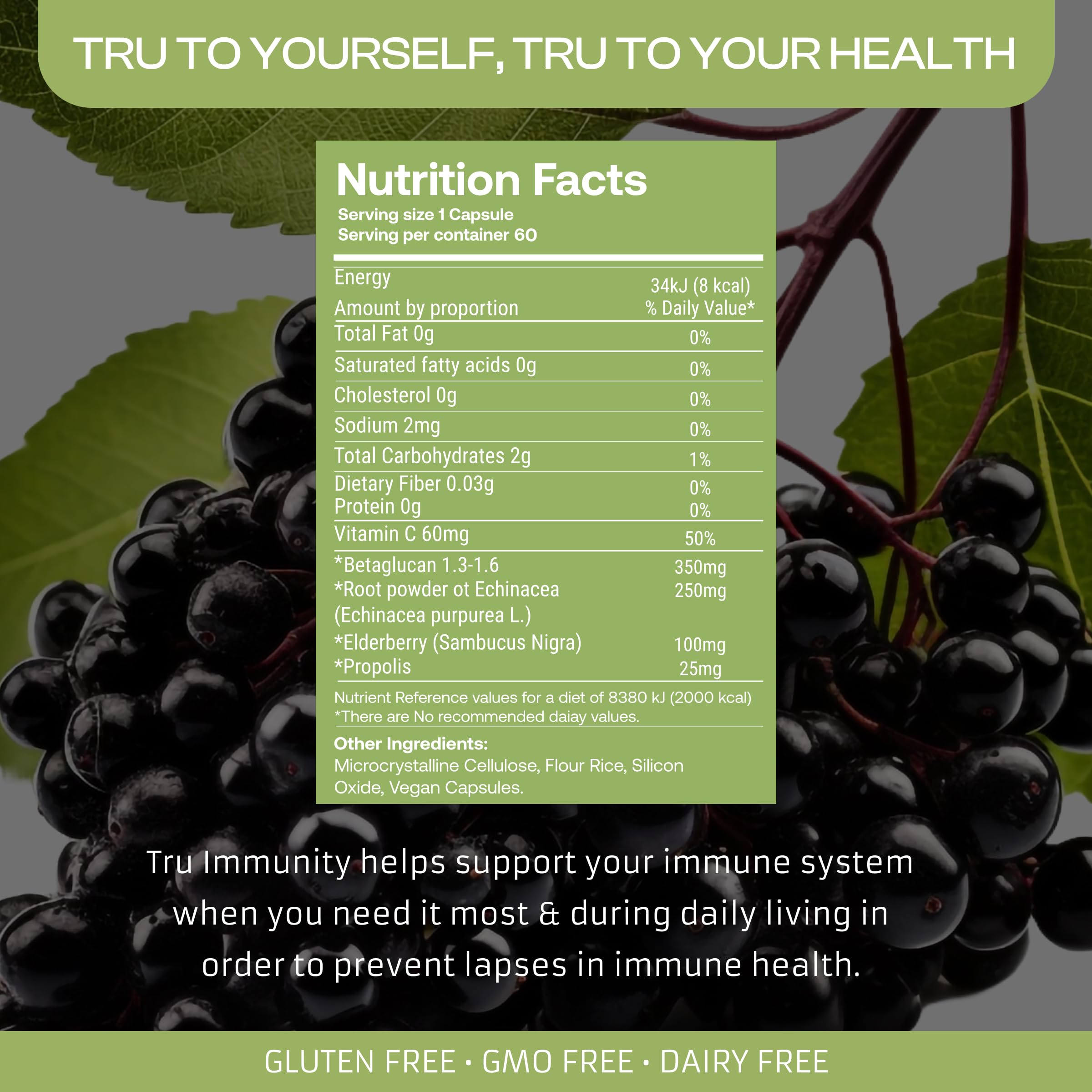 Only Nutri Labs Echinacea Daily Wellness Capsules side view