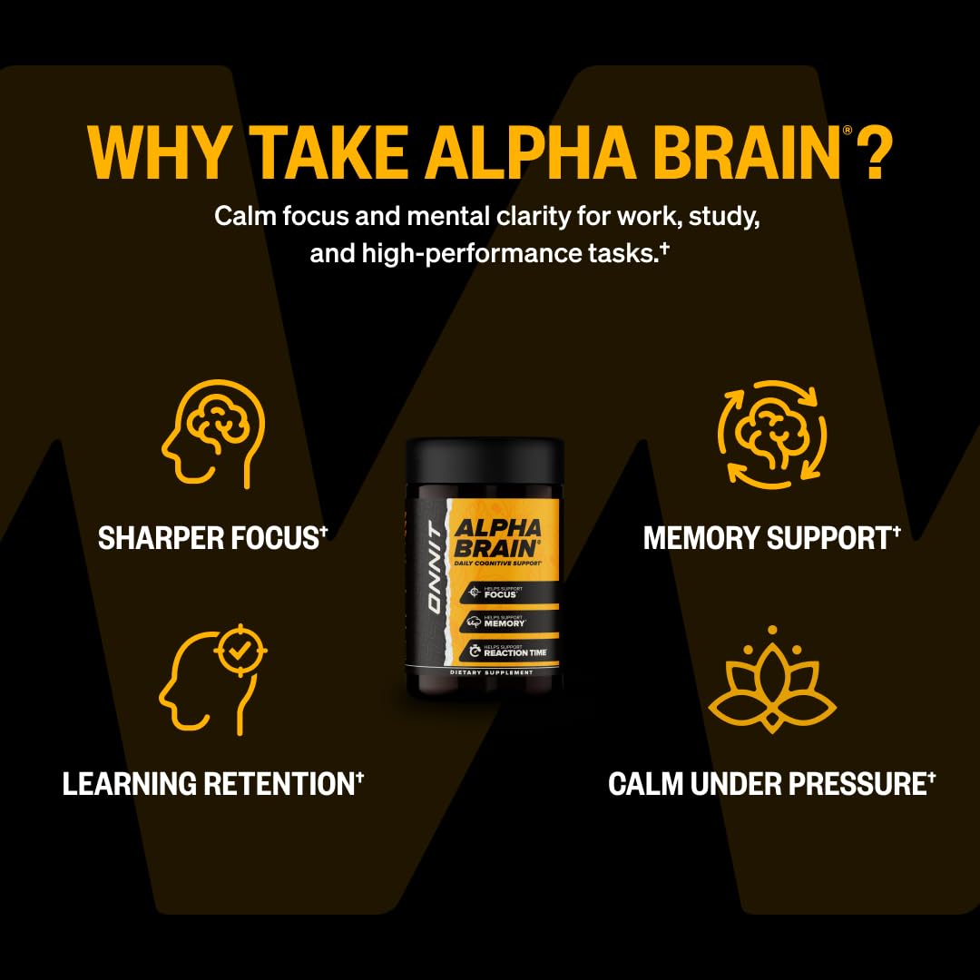 ONNIT Alpha Brain Cognitive Support Supplement packaging