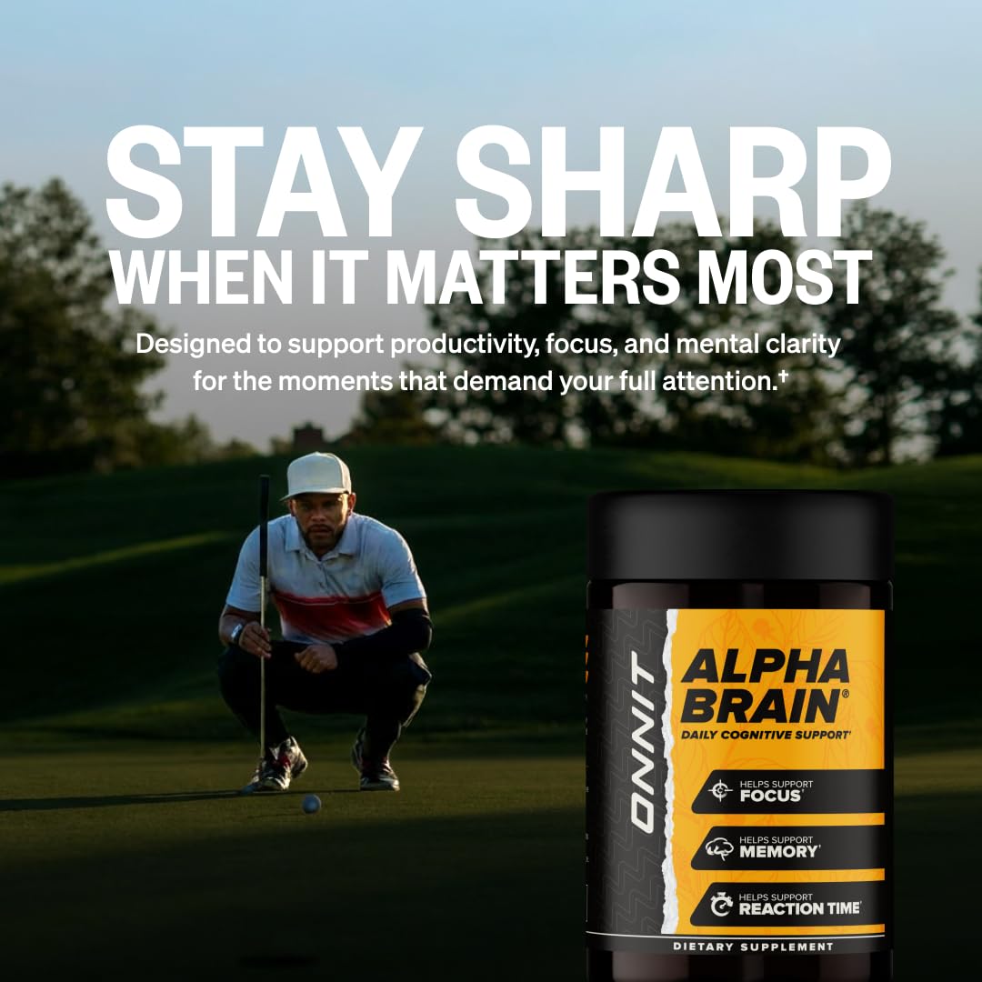 ONNIT Alpha Brain Cognitive Support Supplement side view
