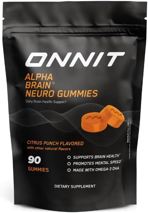 ONNIT Alpha Brain Neuro Gummies front view packaging