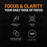ONNIT Alpha Brain Neuro Gummies with a few gummies scattered