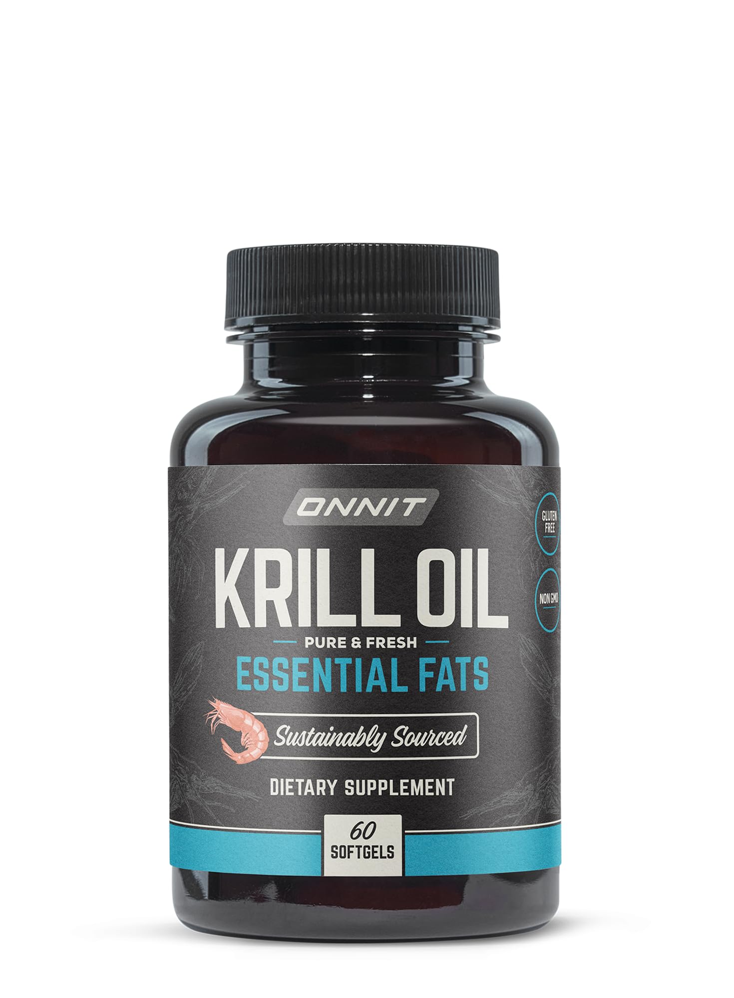 ONNIT Antarctic Krill Oil Softgels 60 count bottle front view
